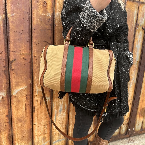 GUCCI Supreme Boston Bag / Crossbody - Picture 2 of 15